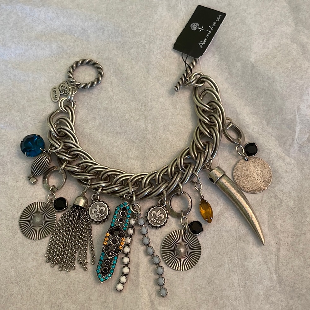 Vintage 66 Alex and ani charm bracelet in silver NEW ‼️